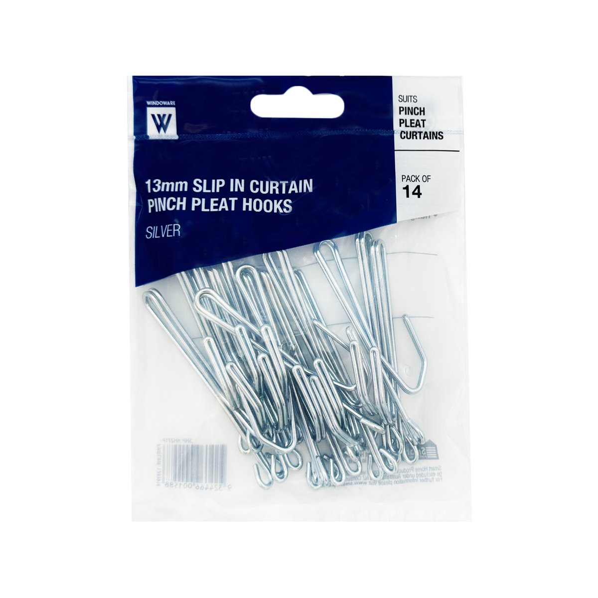 Windoware 13mm Metal Slip In Curtain Hook - 14 Pack
