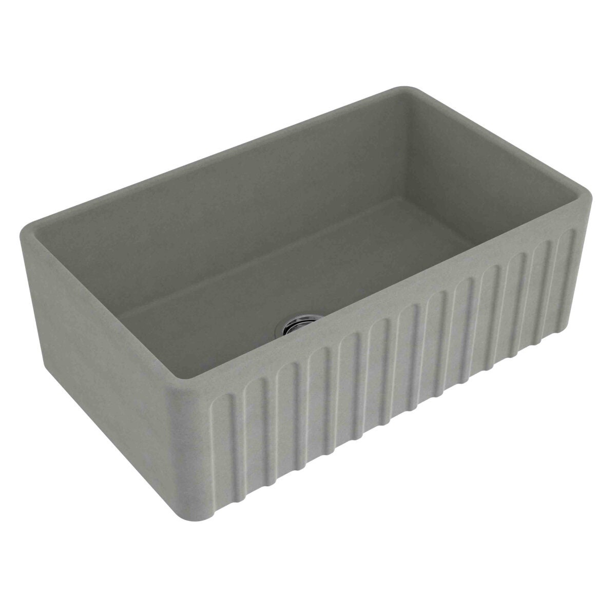 Turner Hastings Novi 75 x 46 butler sink - 64L single bowl, reversible, grey / charcoal - NO754FS-CL