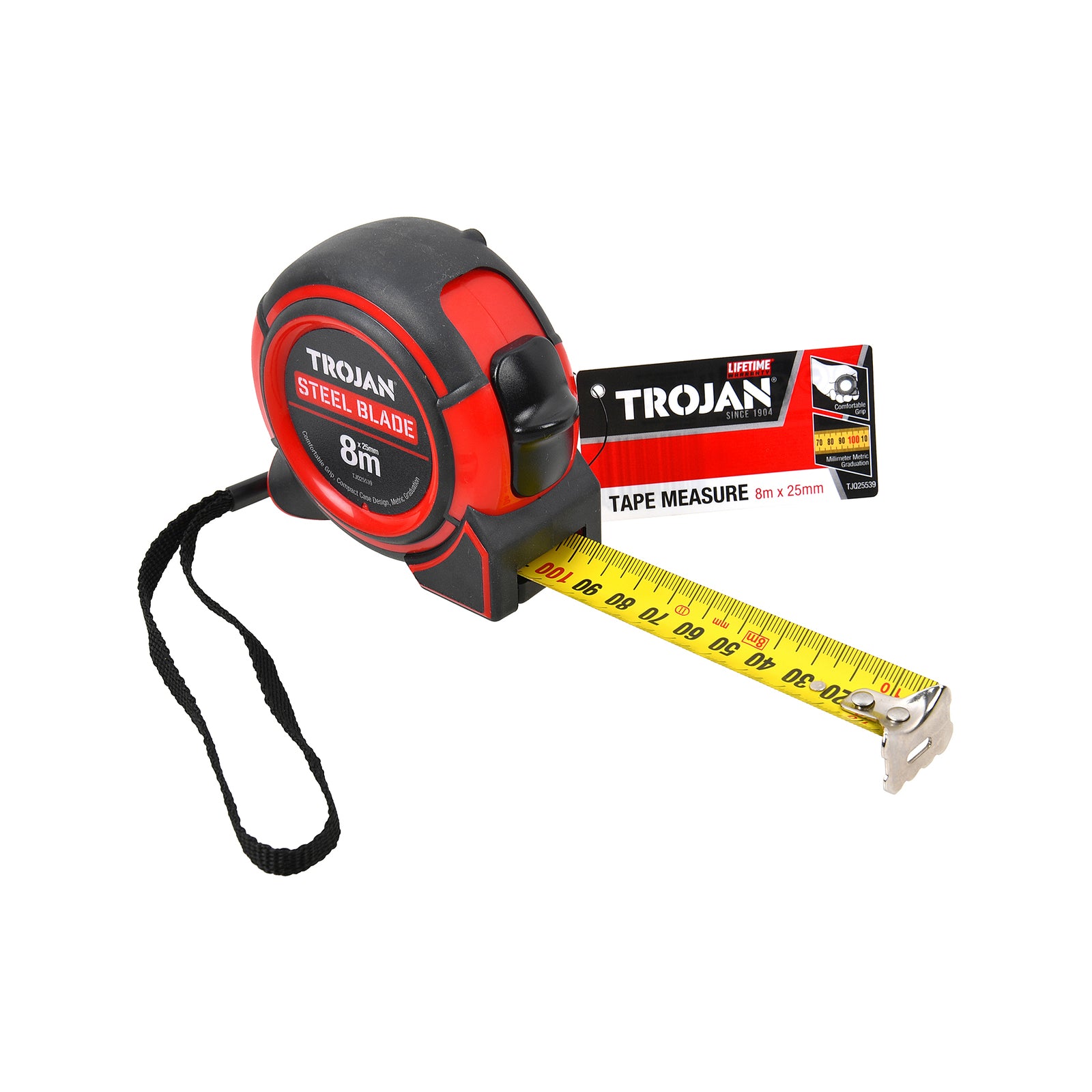 Trojan 8m Tape Measure Lockable