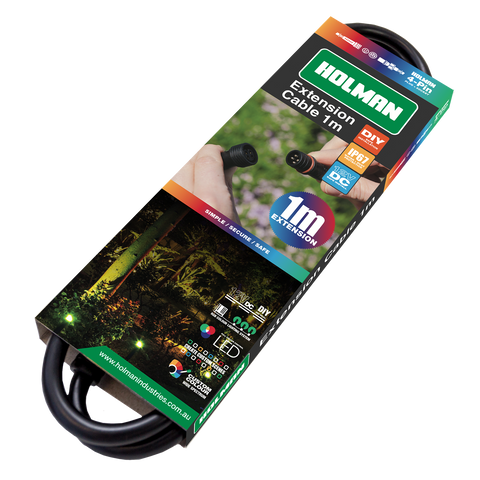 Holman 1m Black RGB Colour Garden Light Extension Cable ALCRGB1