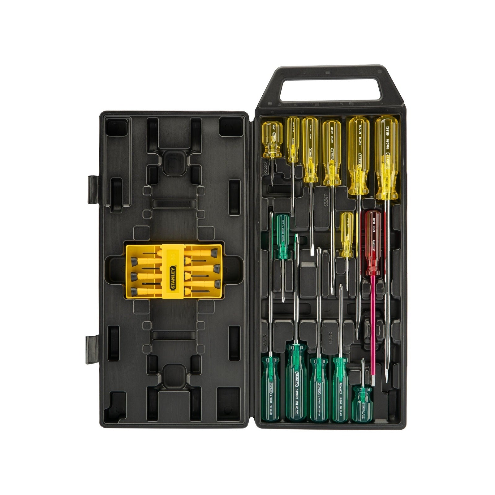 Stanley 20 Piece Acetate Screwdriver Set Chrome Vanadium Magnetised Tips