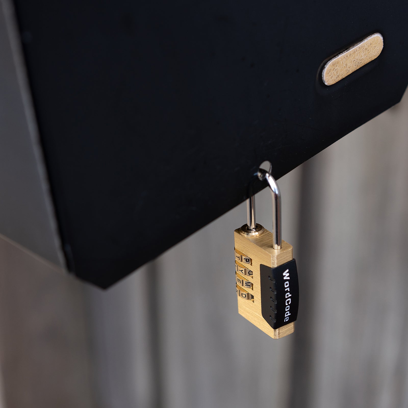 Wordcode 24mm Brass 4 Dial Resettable Combination Padlock