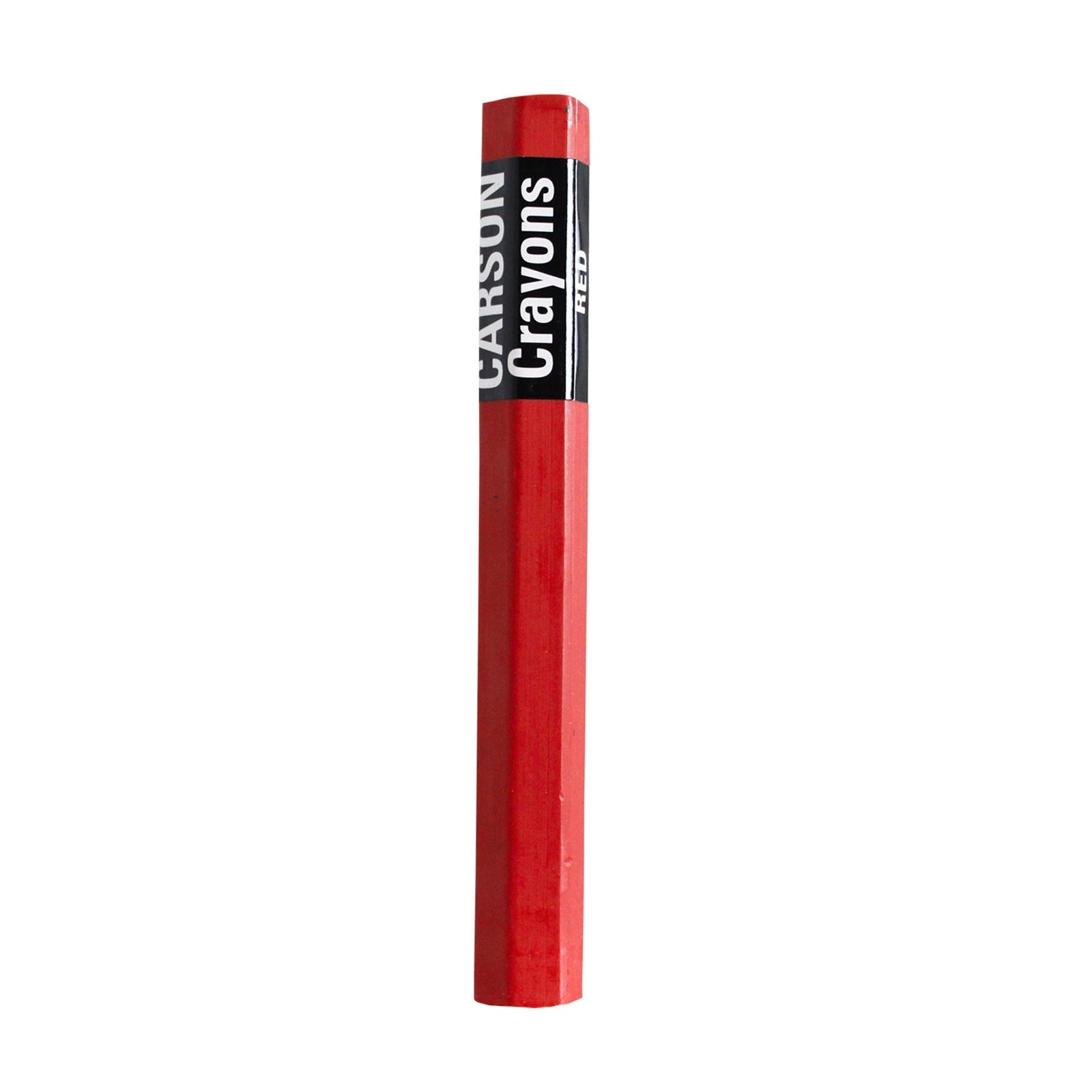 Carson Crayons Lumber No.3 Red 120mm, Wax/Clay Formula, Waterproof Marking Crayon