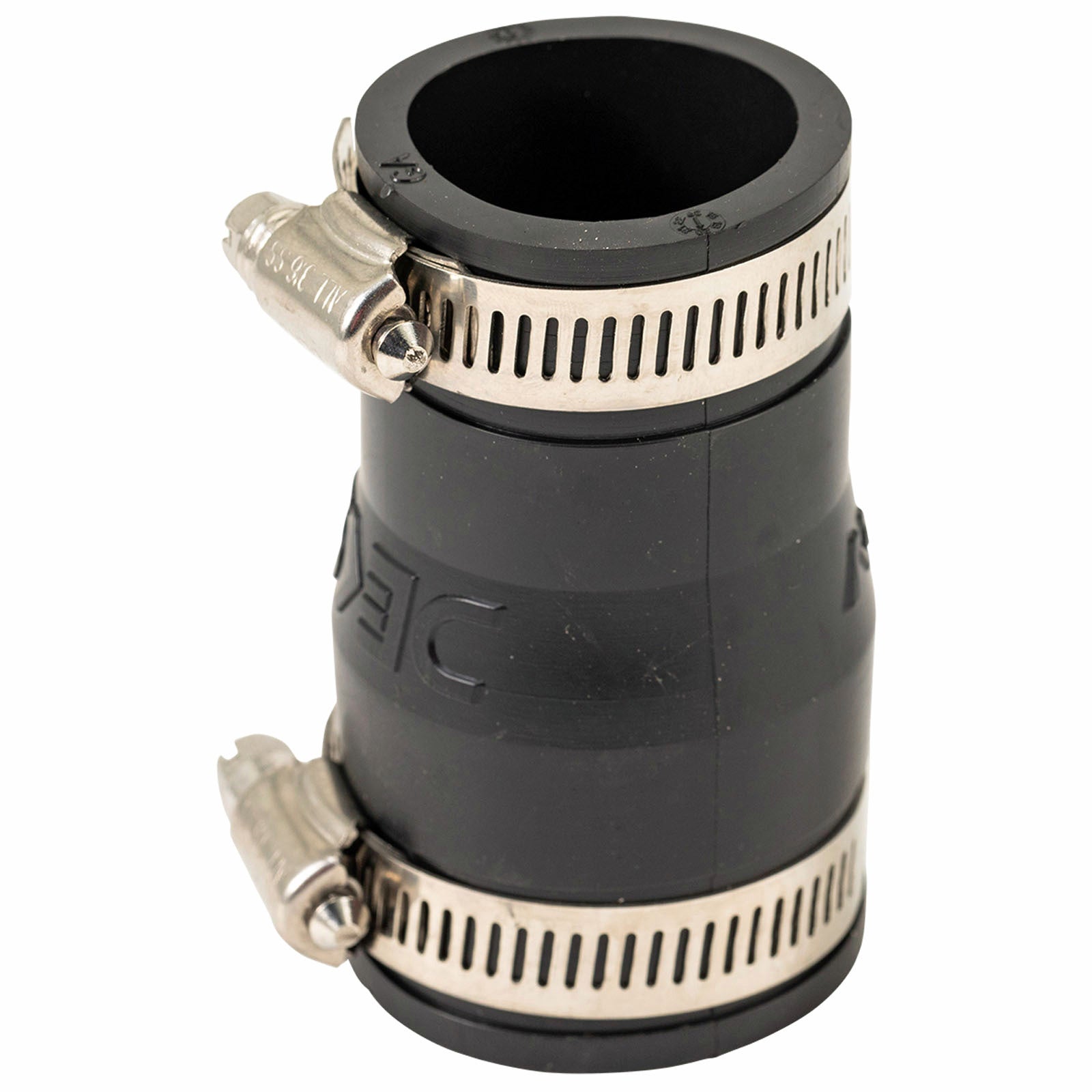 Deks Industries 32 to 40mm PVC Reducing Rubber Jenco Joiner - EPDM & Stainless Steel, Underground Rated, Black