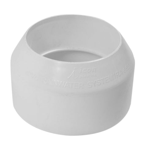Icon Plastics 65 to 90mm White PVC Round Stormwater Adaptor