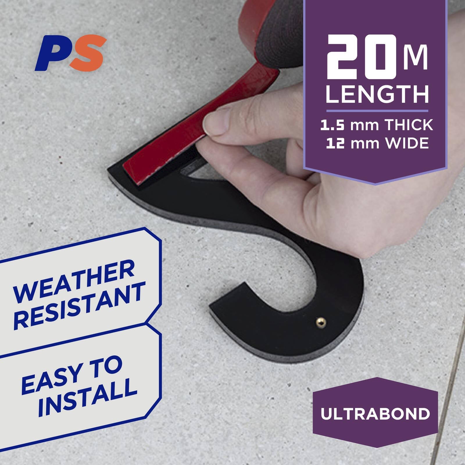 Permastik 12mm x 20m Foam Ultra Bond Mounting Tape Outdoor White