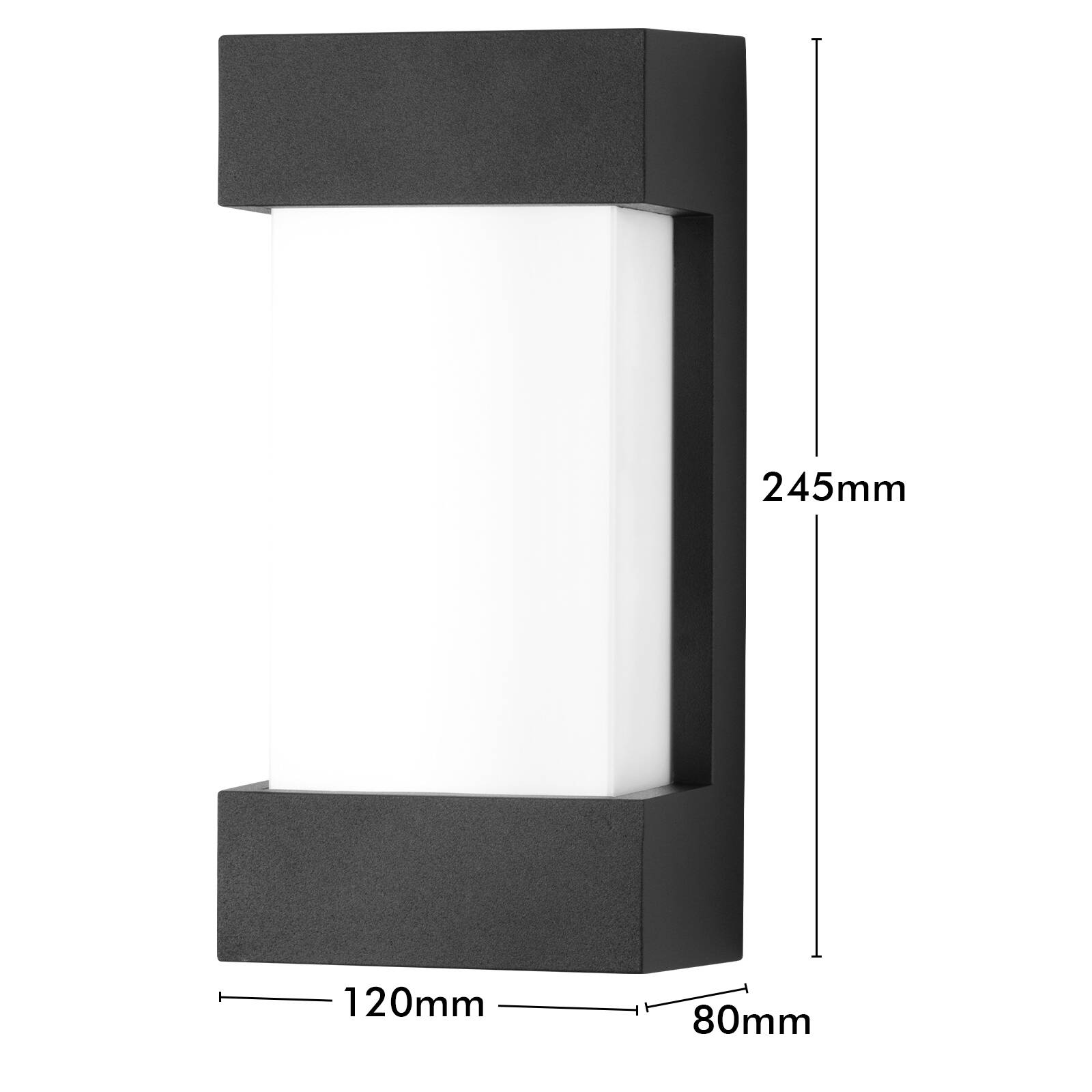 Arlec Sutton 19W LED Aluminium Bunker Light IP Outdoor ABL371BK