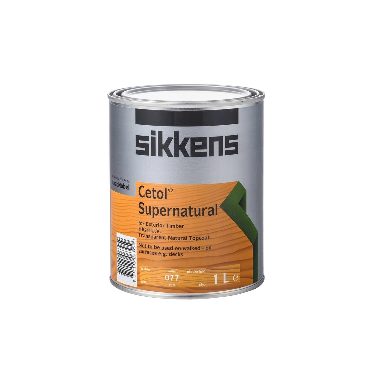 Sikkens Cetol Supernatural Water Based Timber Finish 1L Pine UV Resistant Waterproof
