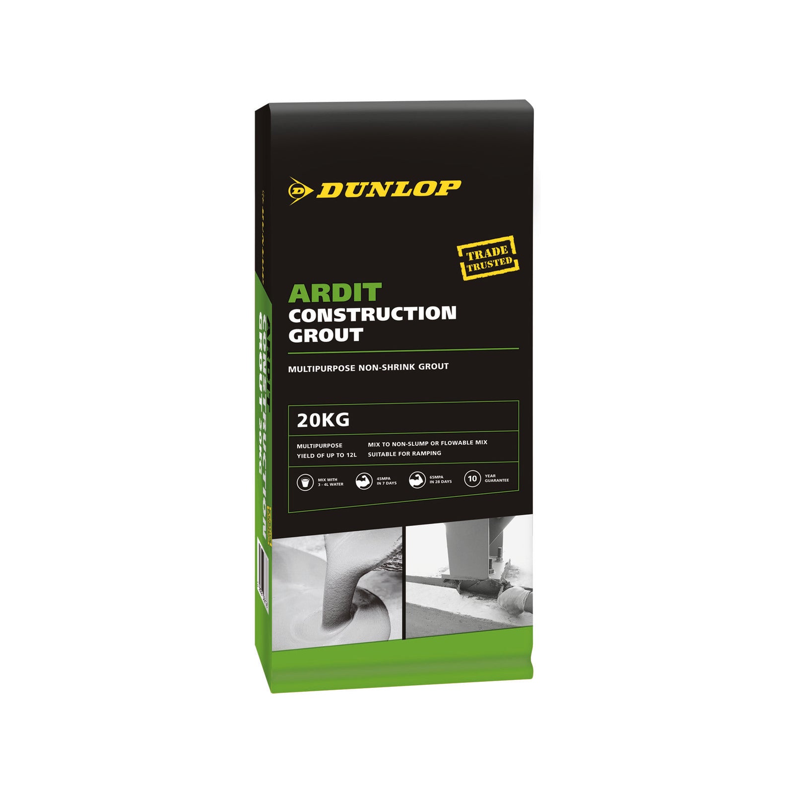 Dunlop Trade 20kg Construction Grout Portland Cement Sand Mix Indoor Outdoor