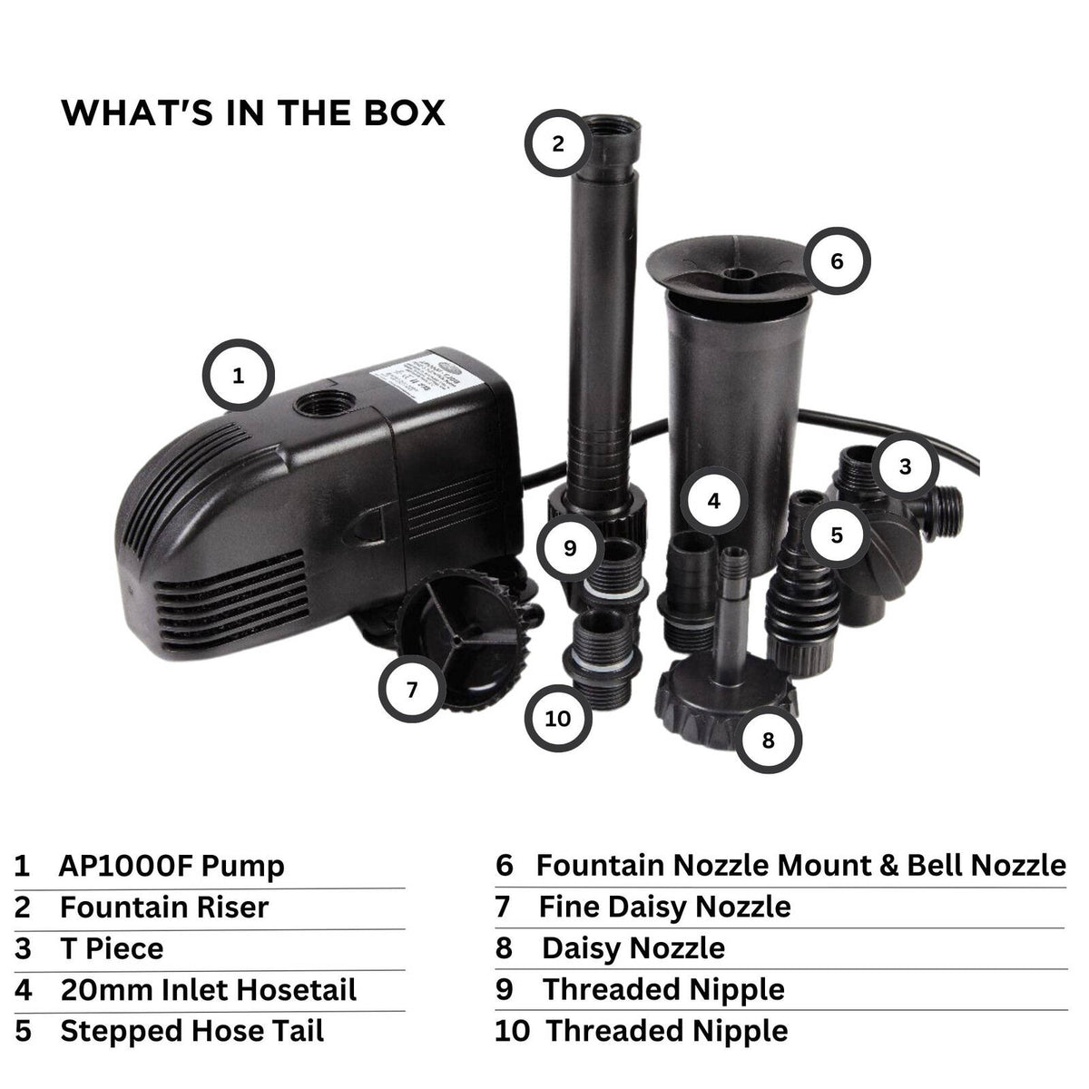Aquapro AP1000F Pond and Fountain Pump - 36W Submersible, Outdoor