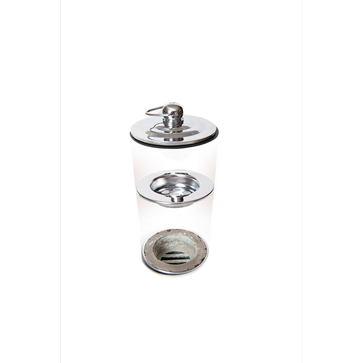 EZYFIX 40mm Chrome Retrofit Waste Insert and Plug Bath / Basin Repair Kit