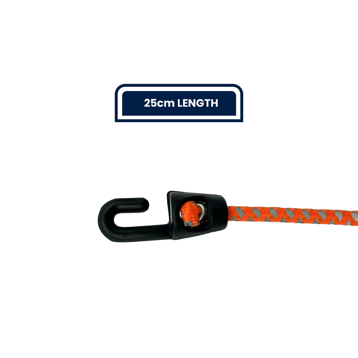 Grunt Mini Reflecta Flat Bungee Strap 250mm Rubber Reflective 4 Pack