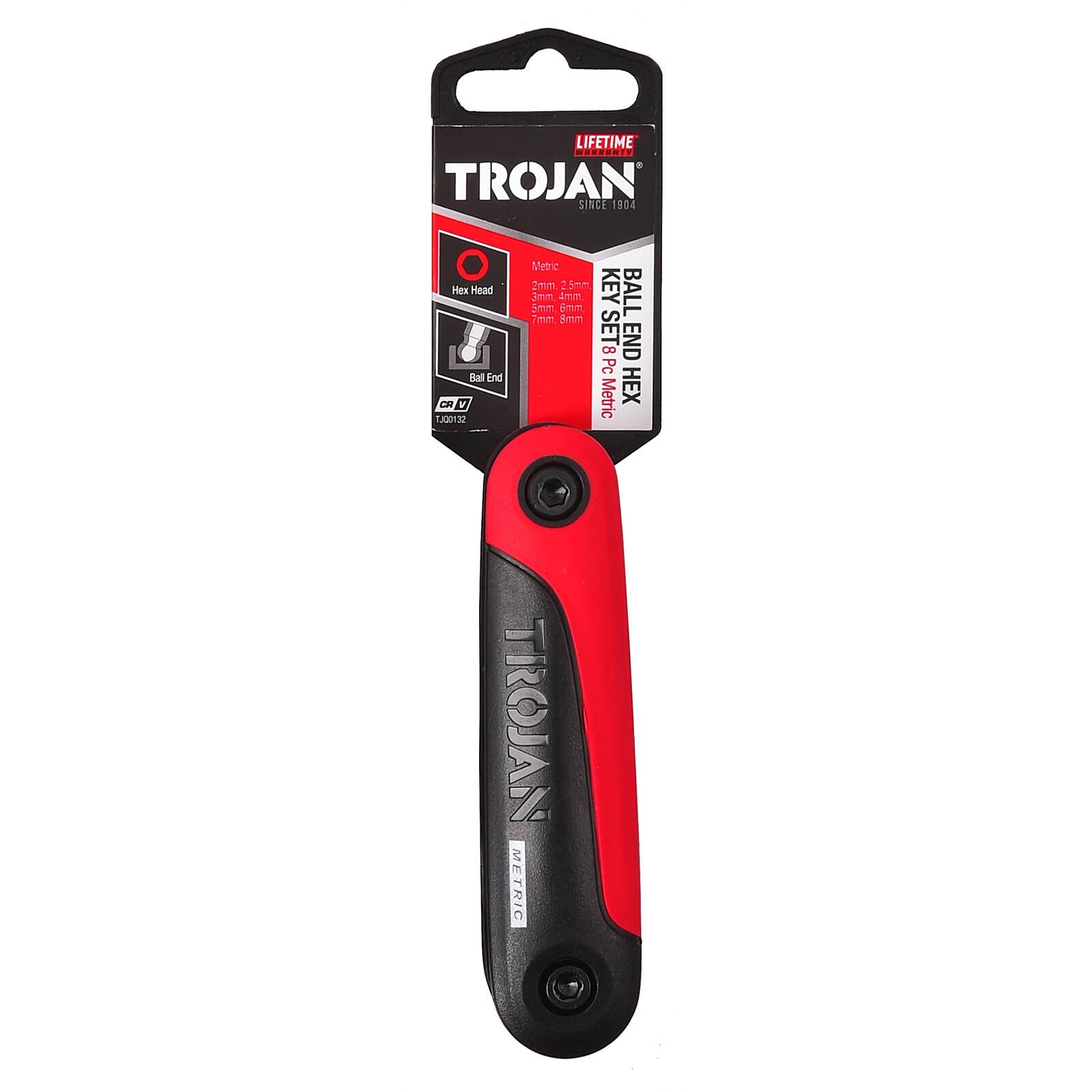 Trojan 8 Piece Metric Hex Key Set, CRV