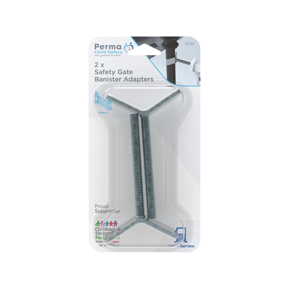 Perma Child Safety Bannister Adapter - 2 Pack - Steel - Adjustable - SuperSaverAU - view 1