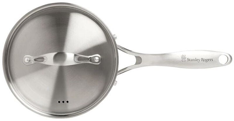 Stanley Rogers 20cm Conical Tri-Ply Saucepan - Non-Stick, Induction Compatible, Cool Touch Handles - 42285