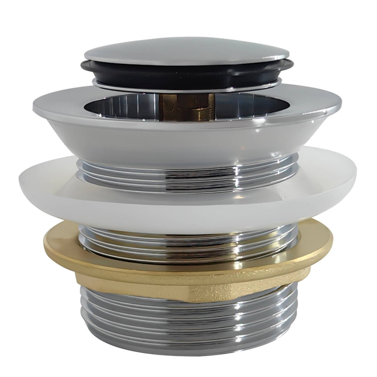 Kinetic 40mm Non-Overflow Pop-Up Bath Waste, Chrome Lead Free Brass