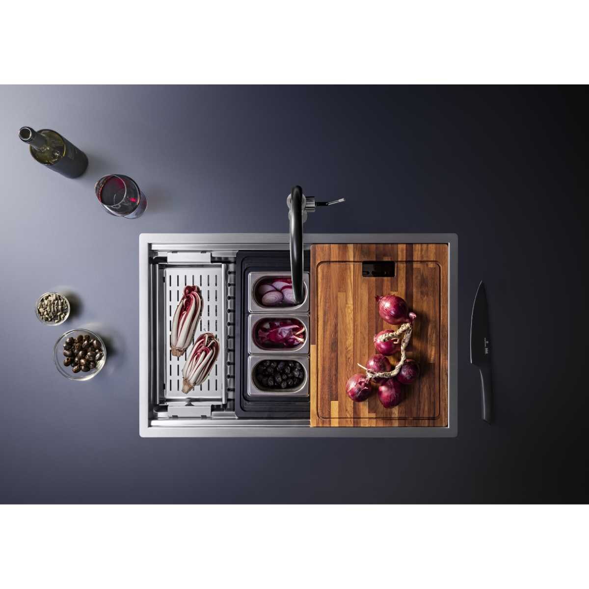 Artinox 1/9 Gastronorm Tray 3 Pack - Silver Stainless Steel Finish, 176mm x 108mm - AG191003