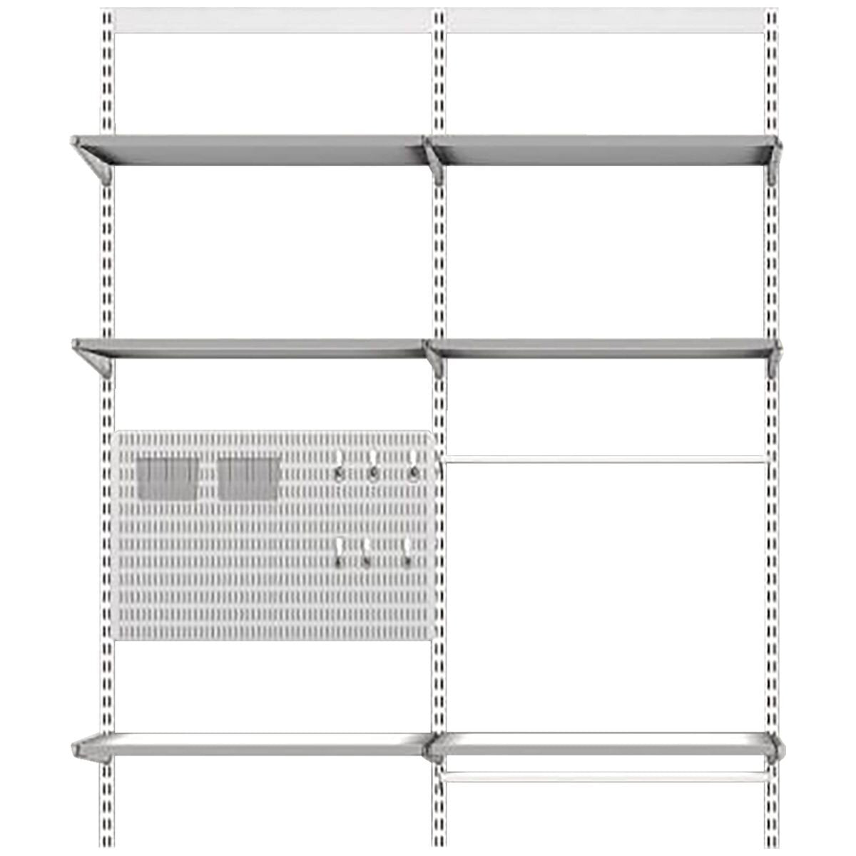 Elfa Office Solution Wall-Mounted Storage - White E-Poxy Bonded Steel - Cord Tray - 11998