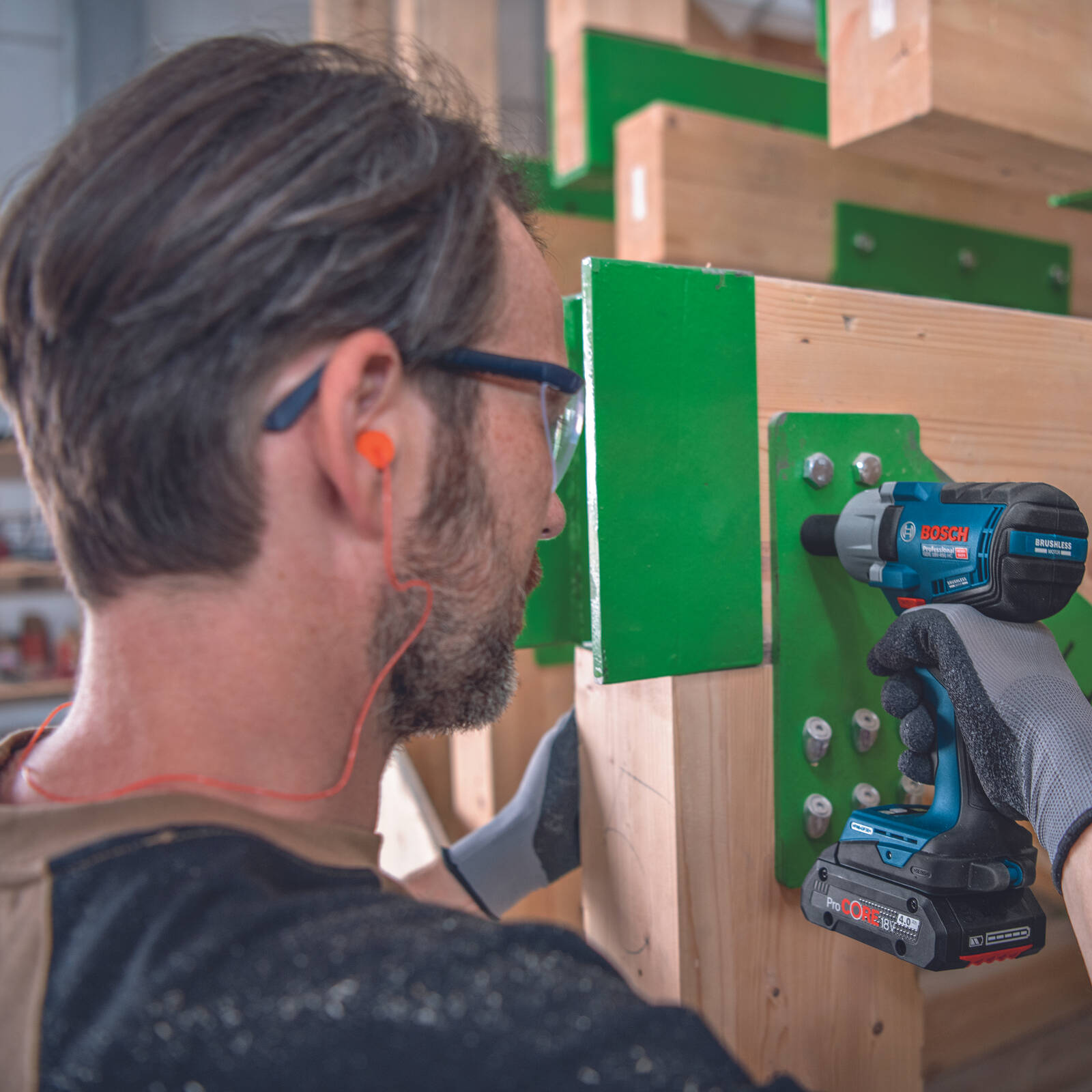 Bosch Professional 18V Cordless Impact Wrench 450Nm GDS 18V-450 HC, Skin Only 06019K4000