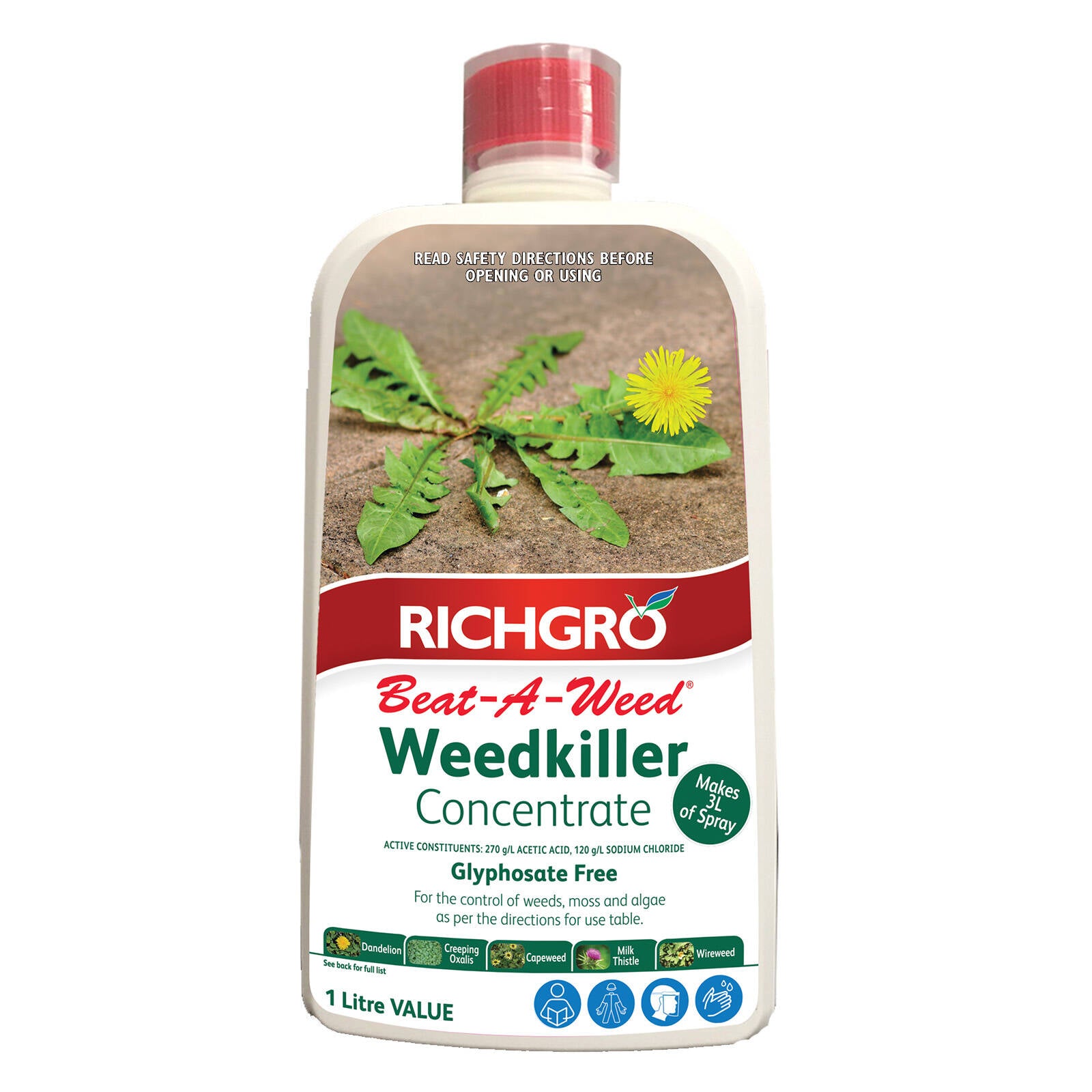 Richgro Beat-A-Weed Natural Weedkiller Concentrate Refill 1L