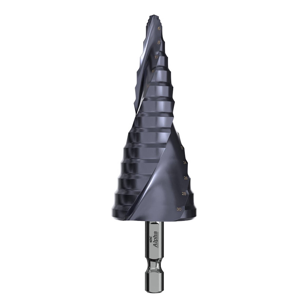 Alpha Onsite 6 Step Drill - 30mm - Dual Cutting Edges - AlTiN Coated - SuperSaverAU - view 2