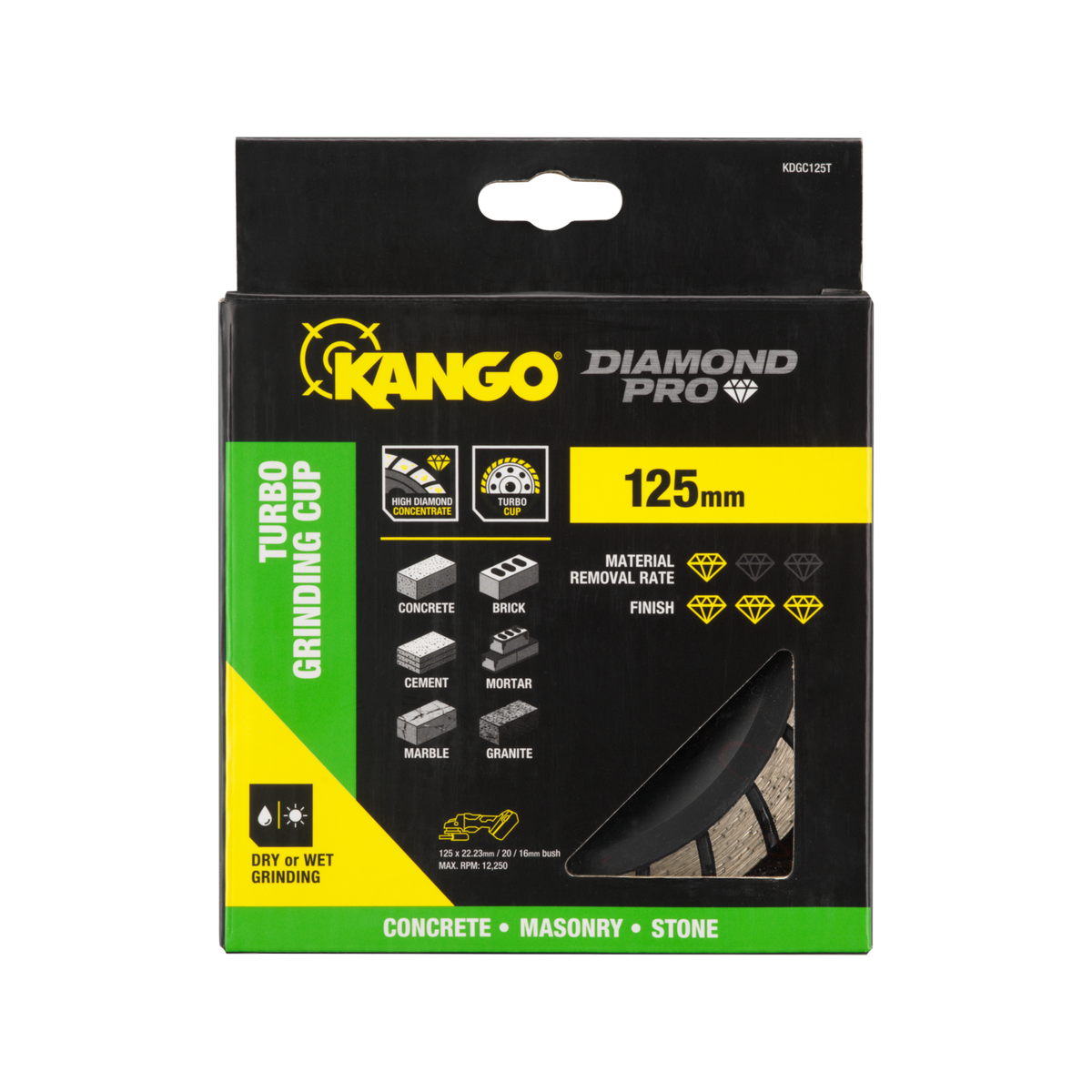 Kango 125mm Turbo Diamond Grinding Cup KDGC125T