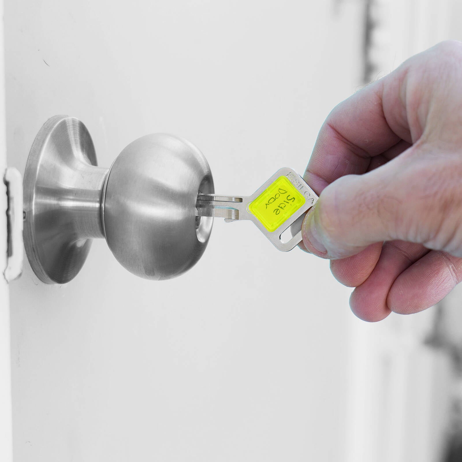 EHI LW4 Yellow Specialty Taggy Key, Nickel Plated Brass & Plastic, for Cutting