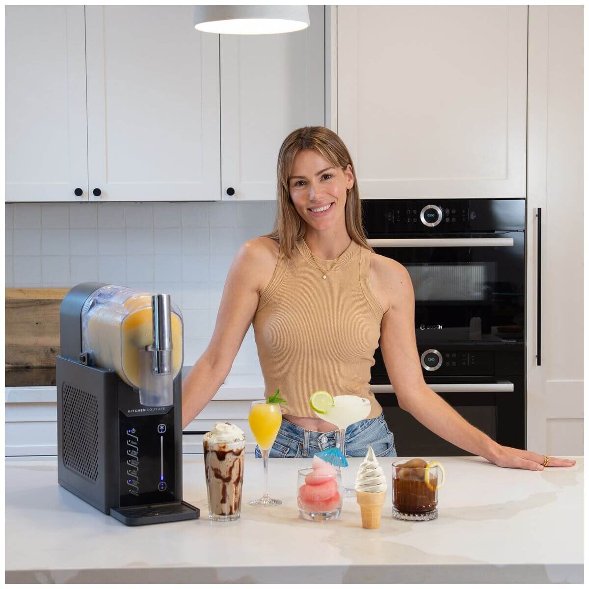 Kitchen Couture Slushie and Soft Serve Maker - 2L Bowl - Built-in Compressor - Dark Grey - 10005719