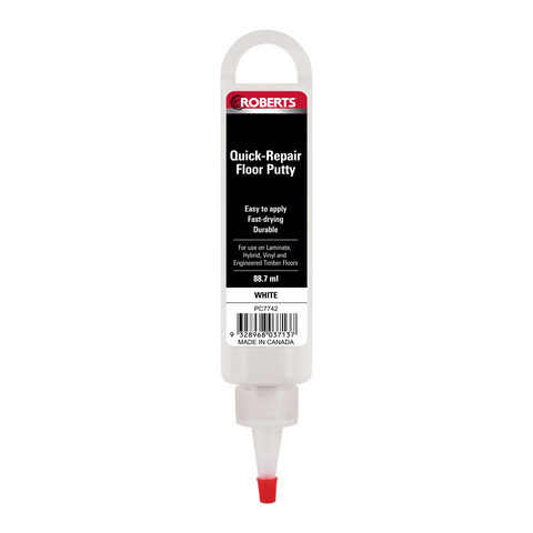 Roberts White Quick-Repair Floor Putty 88ml Acrylic Laminate & Vinyl Filler