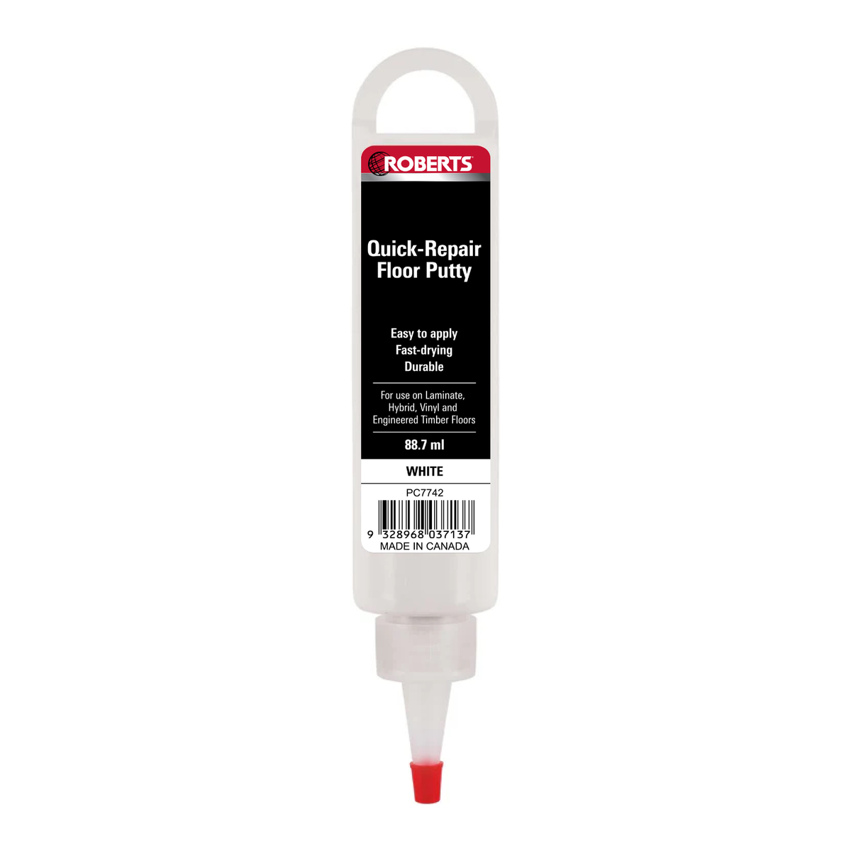 Roberts White Quick-Repair Floor Putty 88ml Acrylic Laminate & Vinyl Filler