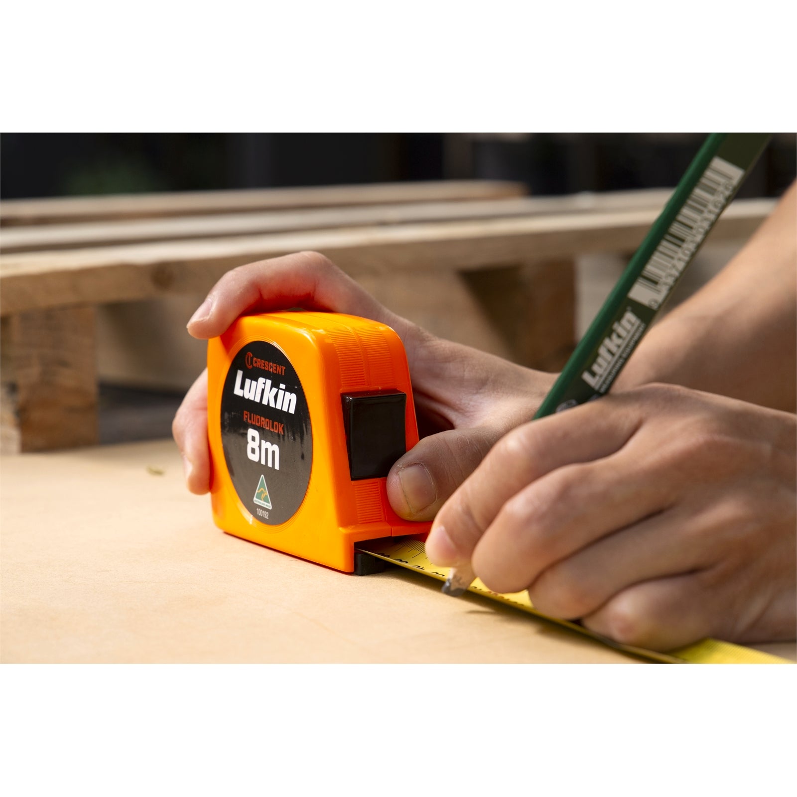 Crescent Lufkin Hard Green Carpenters Pencil, Wood, Hard Lead, Waterproof