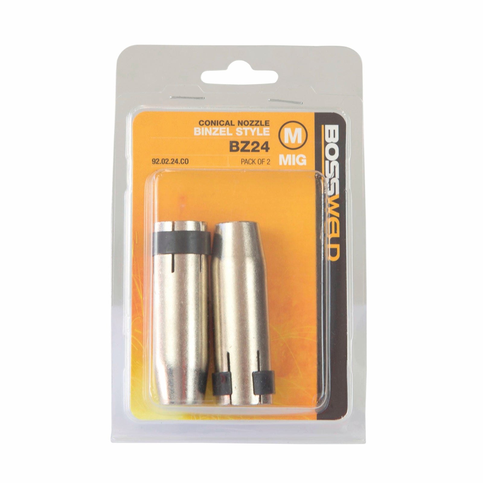 Bossweld BZ24 Binzel Style Adjustable Conical Nozzle 12.5mm 2 Pack