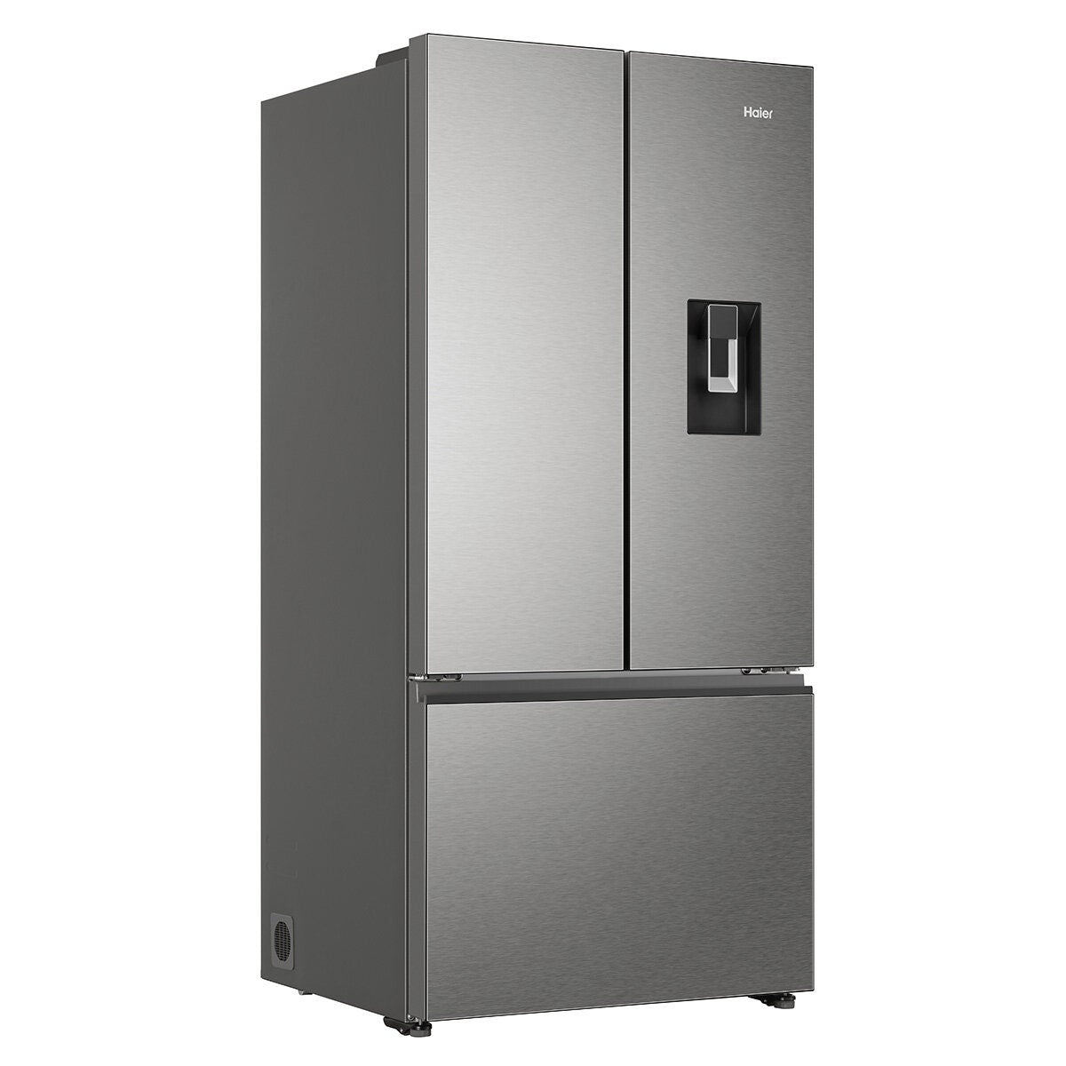 Haier 509L French Door Fridge - Satina Silver - Non-Plumbed Water Dispenser - 5 Star Energy - HRF510FHS