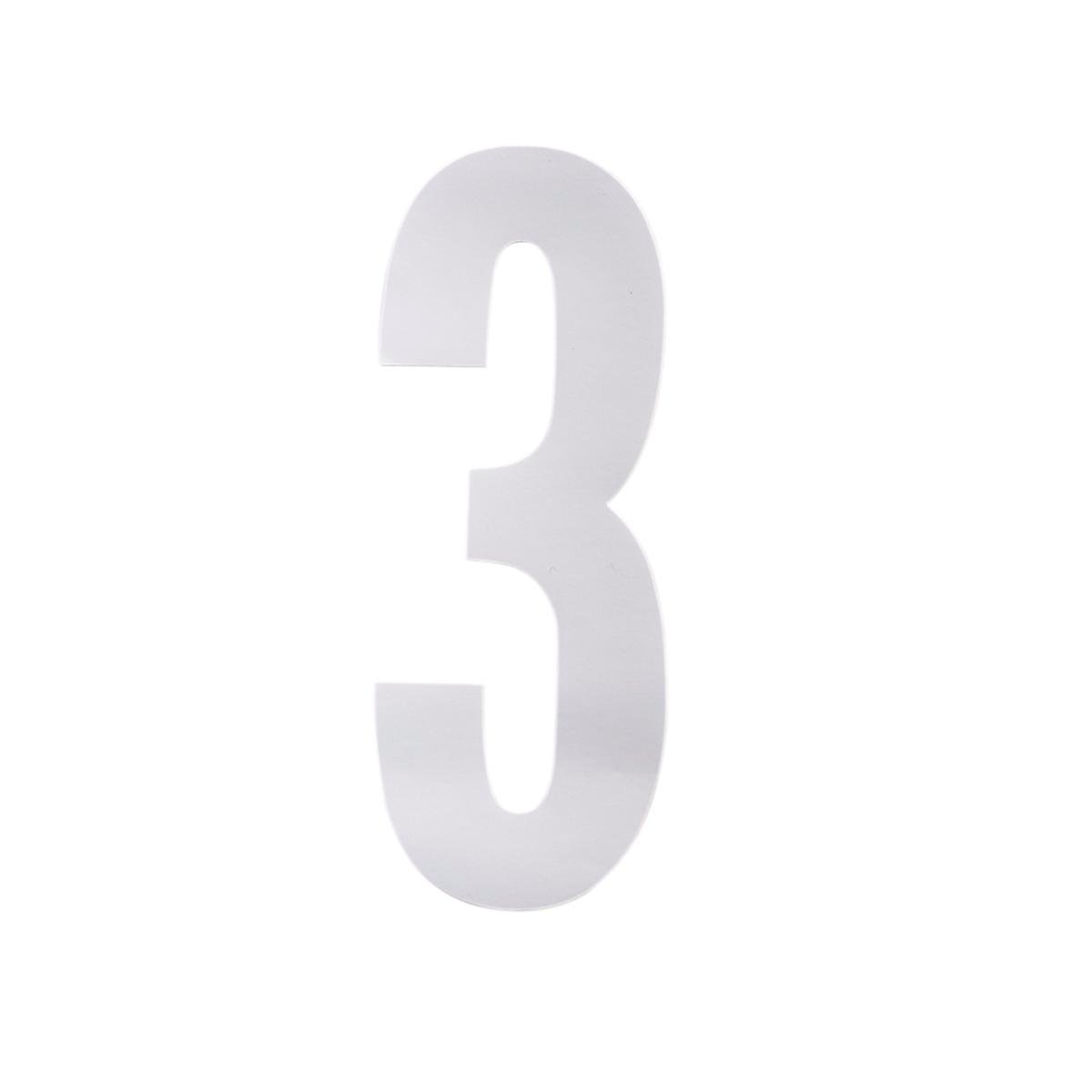 Sandleford Self Adhesive Wheelie Bin Number 3 - 175mm - White - Pack of 2 - SuperSaverAU - view 1