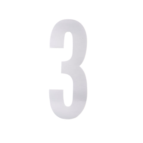 Sandleford 175mm White Vinyl Self Adhesive Wheelie Bin Number 3 Weather Resistant