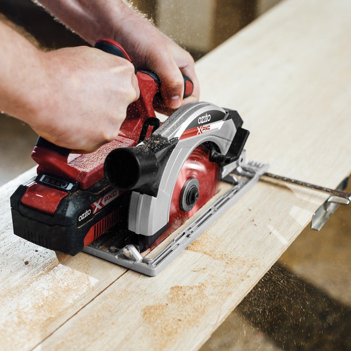 Ozito Circular Saw - 165mm - Plastic - Cordless with LED Worklight - SuperSaverAU - view 3