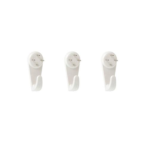 Everhang 6kg White Plastic Picture Hanging Utility Hook - 3 Pack