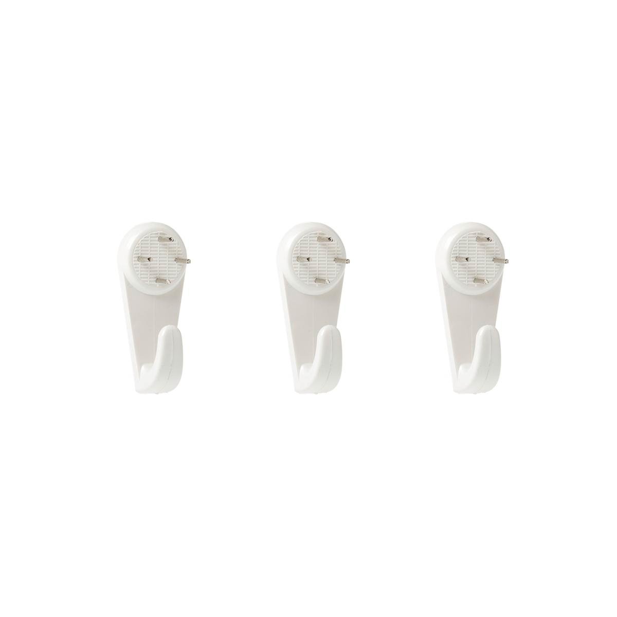Everhang 6kg White Plastic Picture Hanging Utility Hook - 3 Pack
