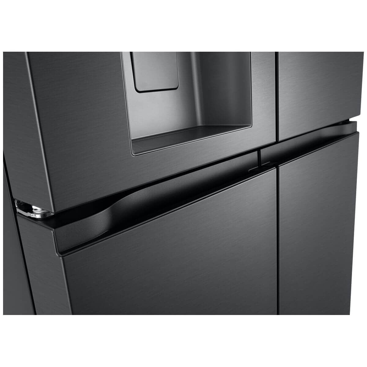 LG 506L French Door Fridge - Non-Plumbed Ice and Water, Matte Black, 4.5 Star Energy - GF-LN500MBL