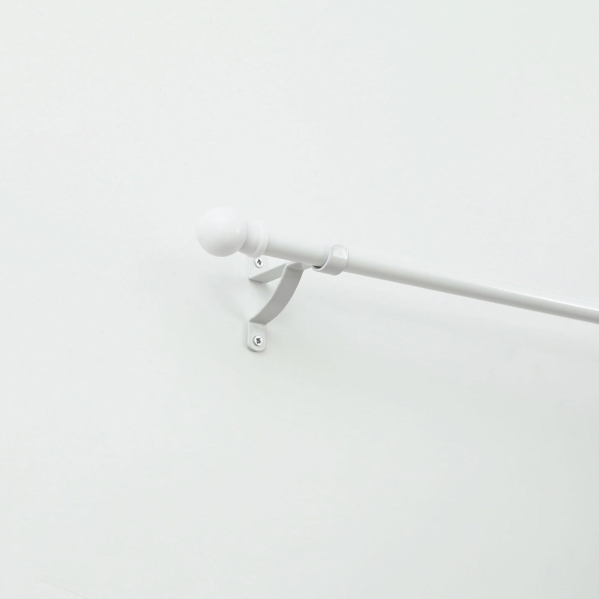 Windoware 16mm White Single Stayed Curtain Rod Bracket - Metal, 2 Pack