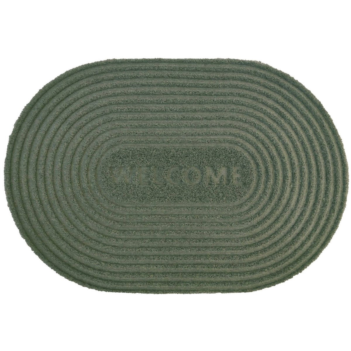 Maxfind Green Oval Scraper Doormat 40 x 60cm - Eco-Friendly Dirt Trapping - SuperSaverAU - view 1
