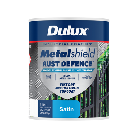 Dulux Metalshield Rust Defence 1L Ultra Deep Base Satin