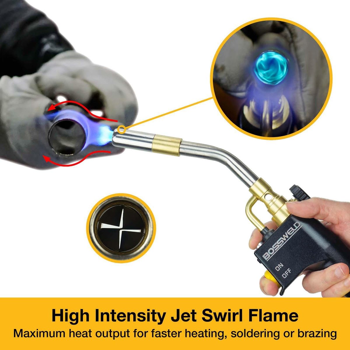 Bossweld Adjustable MAP Pro-Torch Black 400116