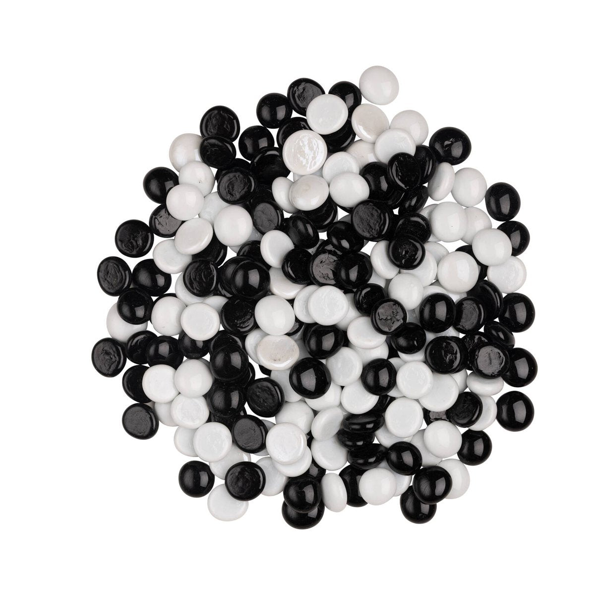 Tuscan Path Decorative Glass Gems - 1kg 17-19mm - Black and White - Indoor/Outdoor Use - SuperSaverAU - view 1