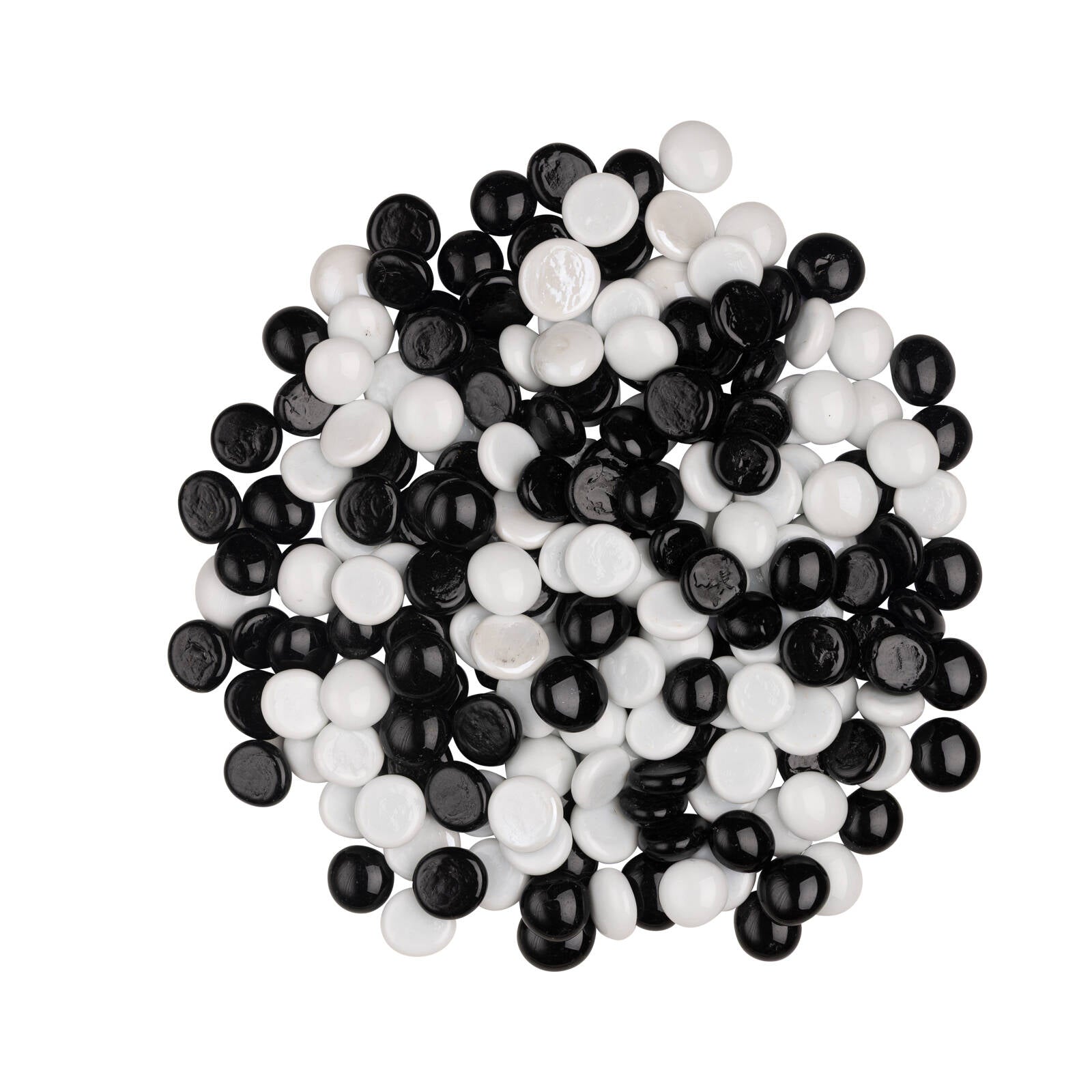 Tuscan Path 1kg 17-19mm Black and White Decorative Glass Gems