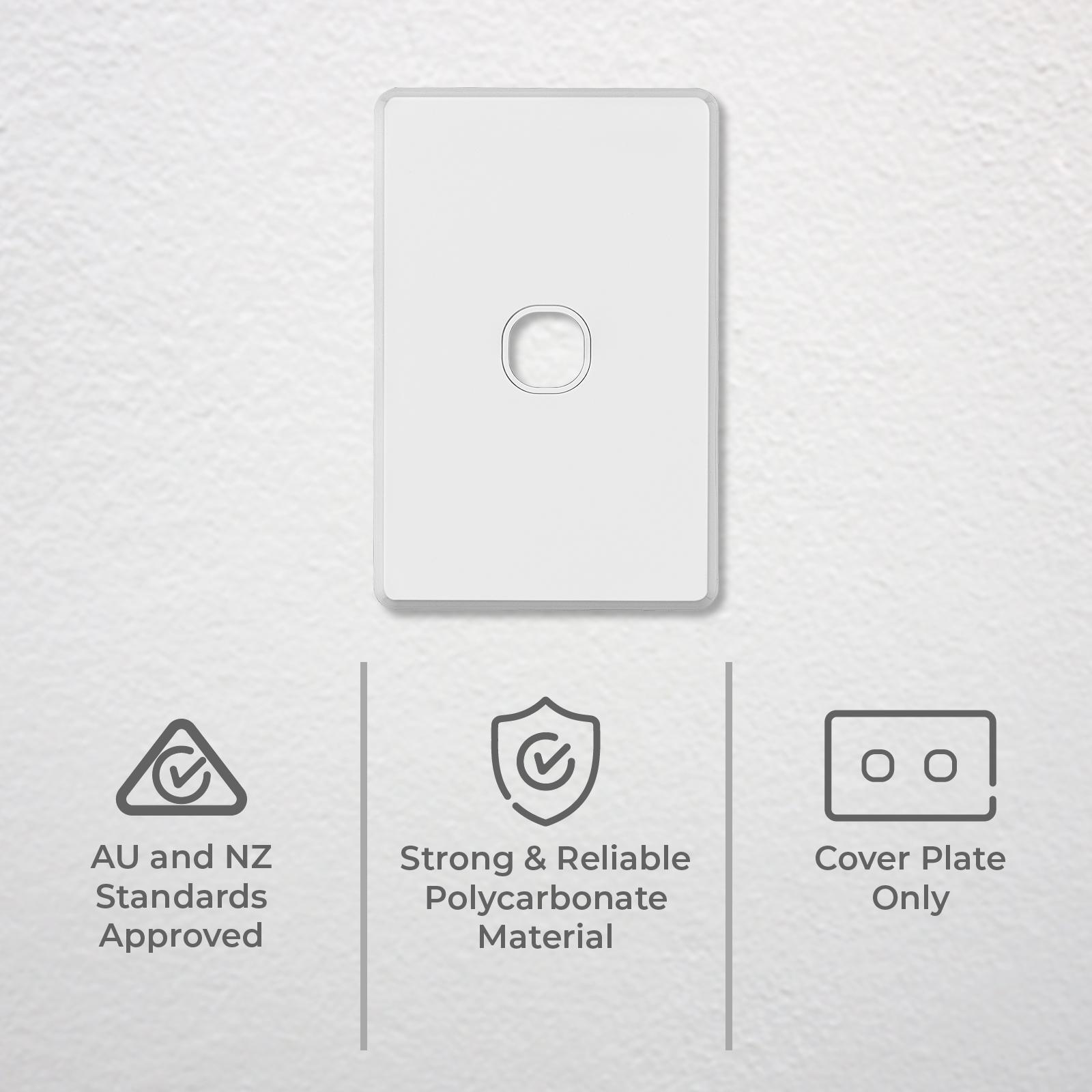 Deta White S-Line Series 1 Polycarbonate Aperture Wall Plate