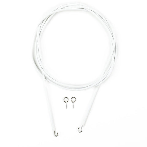Windoware 10m White PVC Coated Expanding Curtain Wire Kit