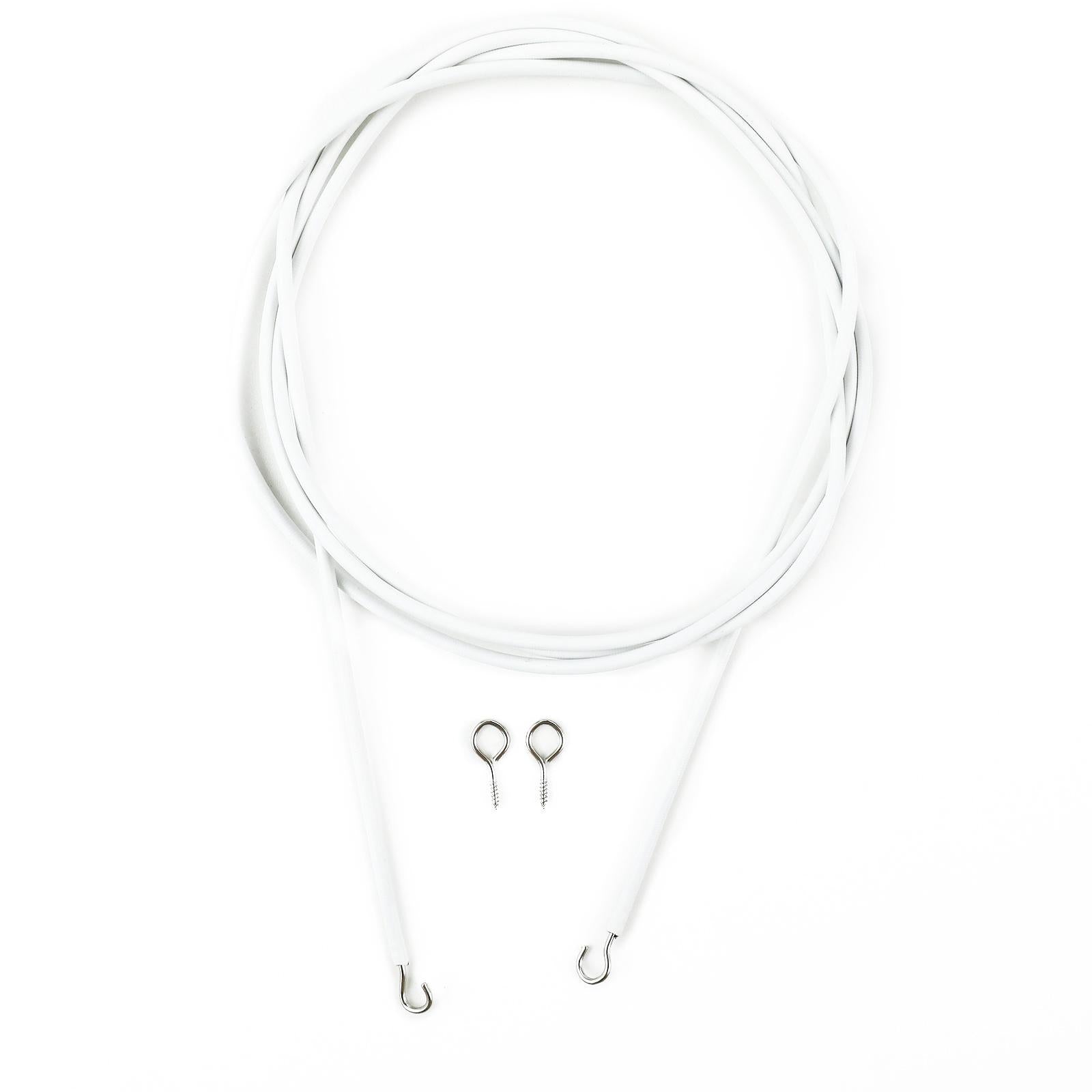 Windoware 10m White PVC Coated Expanding Curtain Wire Kit