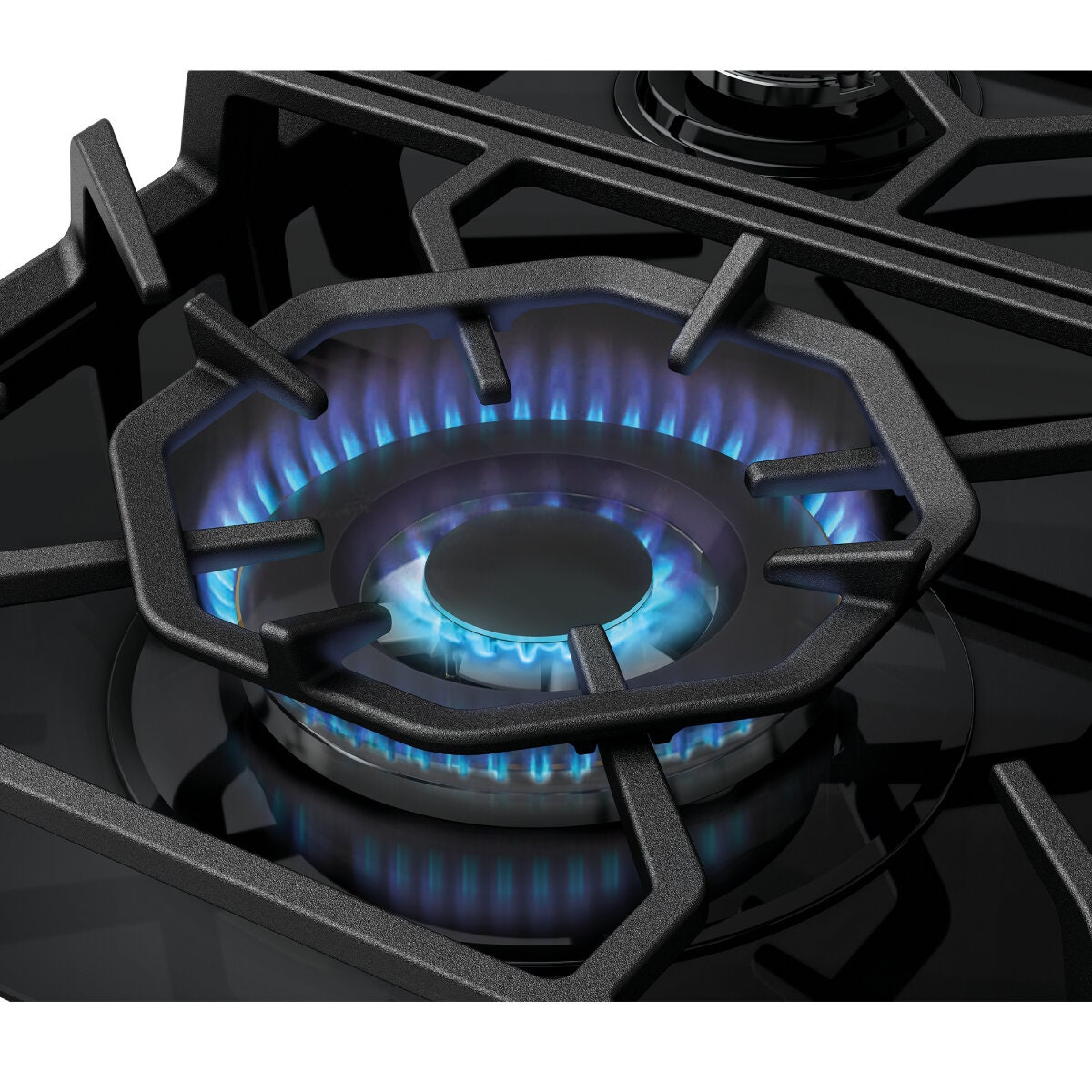 Westinghouse 90cm 5 Burner Gas Cooktop - Black Ceramic Glass, 19MJ/h Wok Burner, Dual Valve Control - WHG959BD