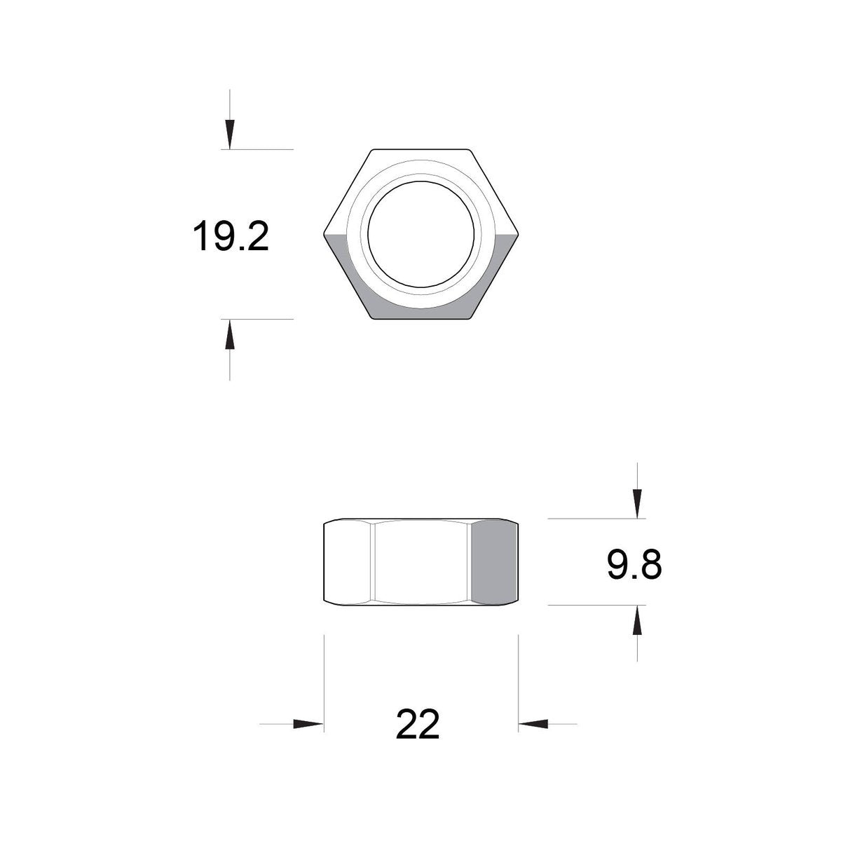 Zenith M12 Hex Nuts - Stainless Steel 304 Grade - 40 Pack - Durable - SuperSaverAU - view 3